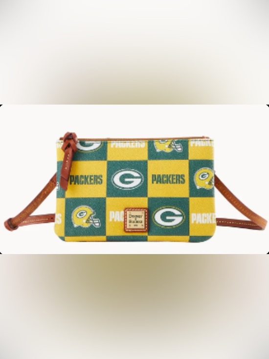 Dooney & Bourke Handbags - Dooney & Bourke Green Bay Packers NFL Crossbody Bag NWT Top Zip Purse